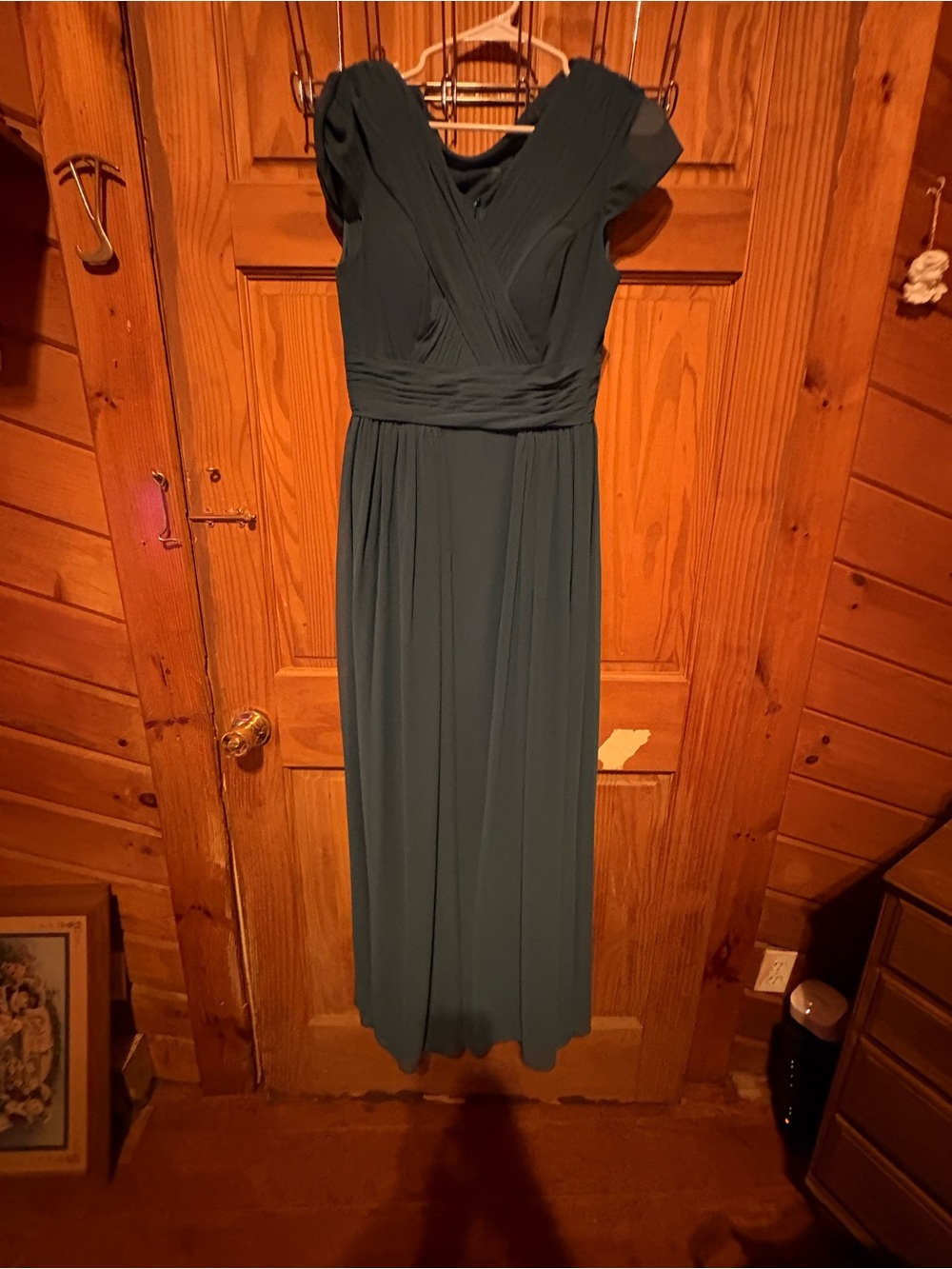 Elegant Teal Cap-Sleeve Maxi Dress PRICE IS FIRM BUT SEND ME OFFERS.